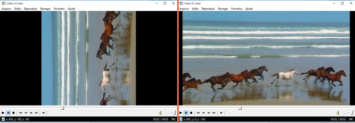 Rotacione o vídeo da vertical para a horizontal, ou no caminho inverso no Media Player Classic (Foto: Reprodução/Barbara Mannara)