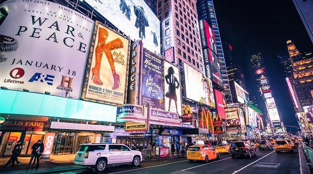 Times Square, em Nova York (Foto: Denys Nevozhai / Unsplash)