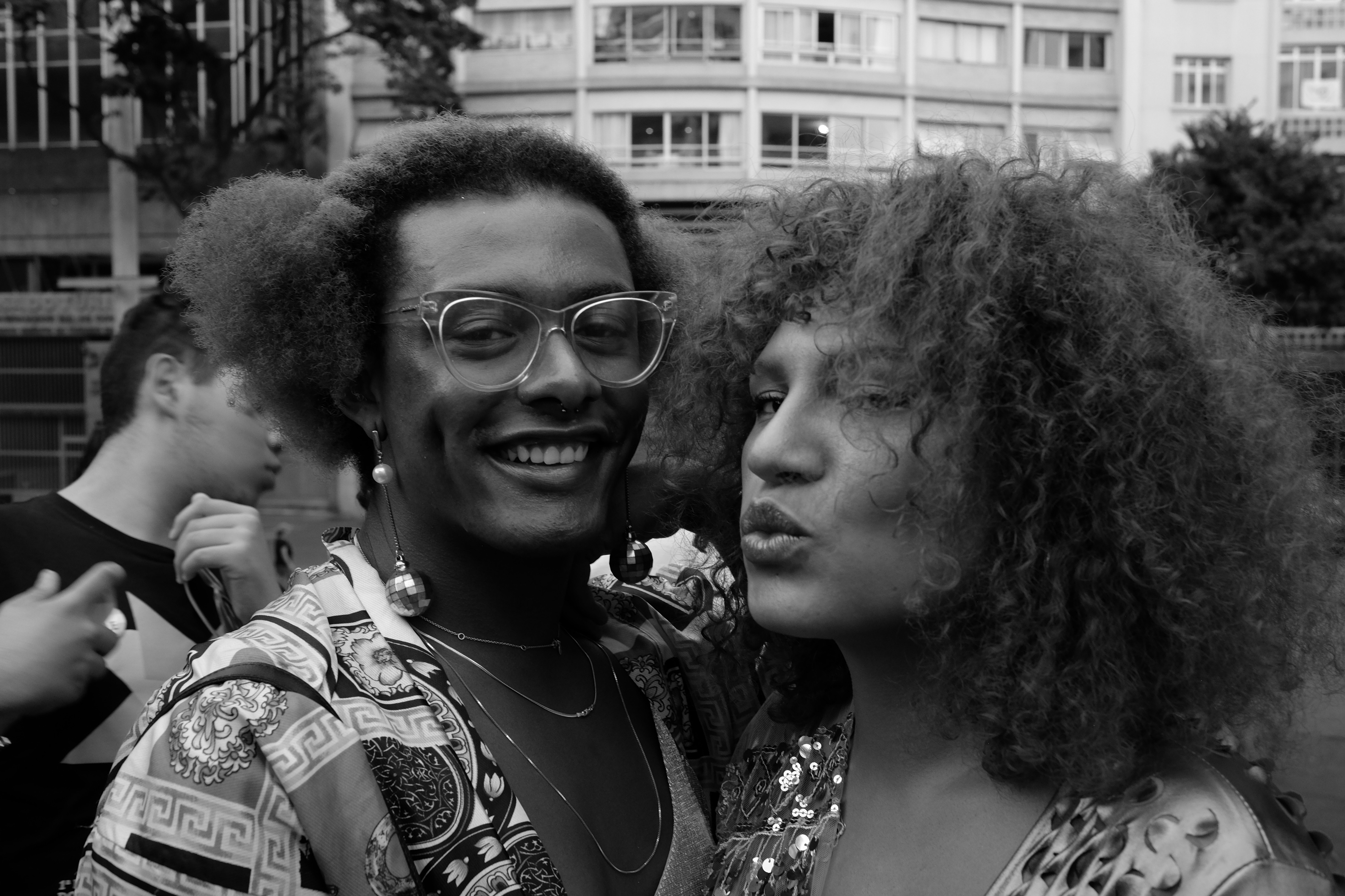As cantoras Liniker Barros e Candy mel na Marcha Trans, em São Paulo (Foto: Divulgação)