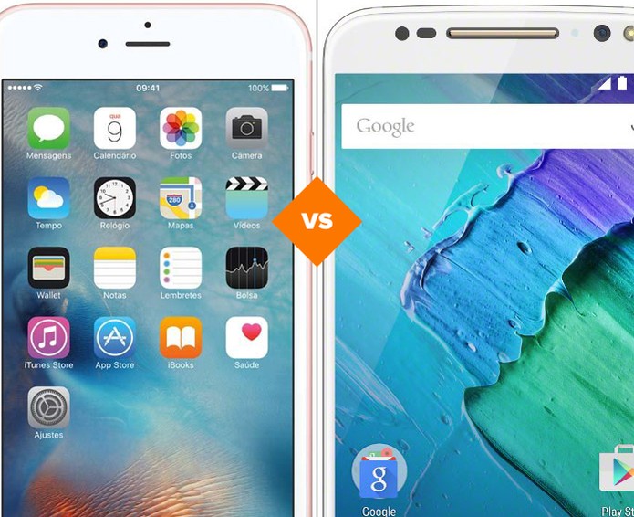 Confira o comparativo entre o iPhone 6S Plus e o Moto X Style (Foto: Arte/TechTudo)