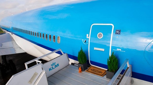 KLM transformou avião em um apartamento de hotel  (Foto: Airbnb)