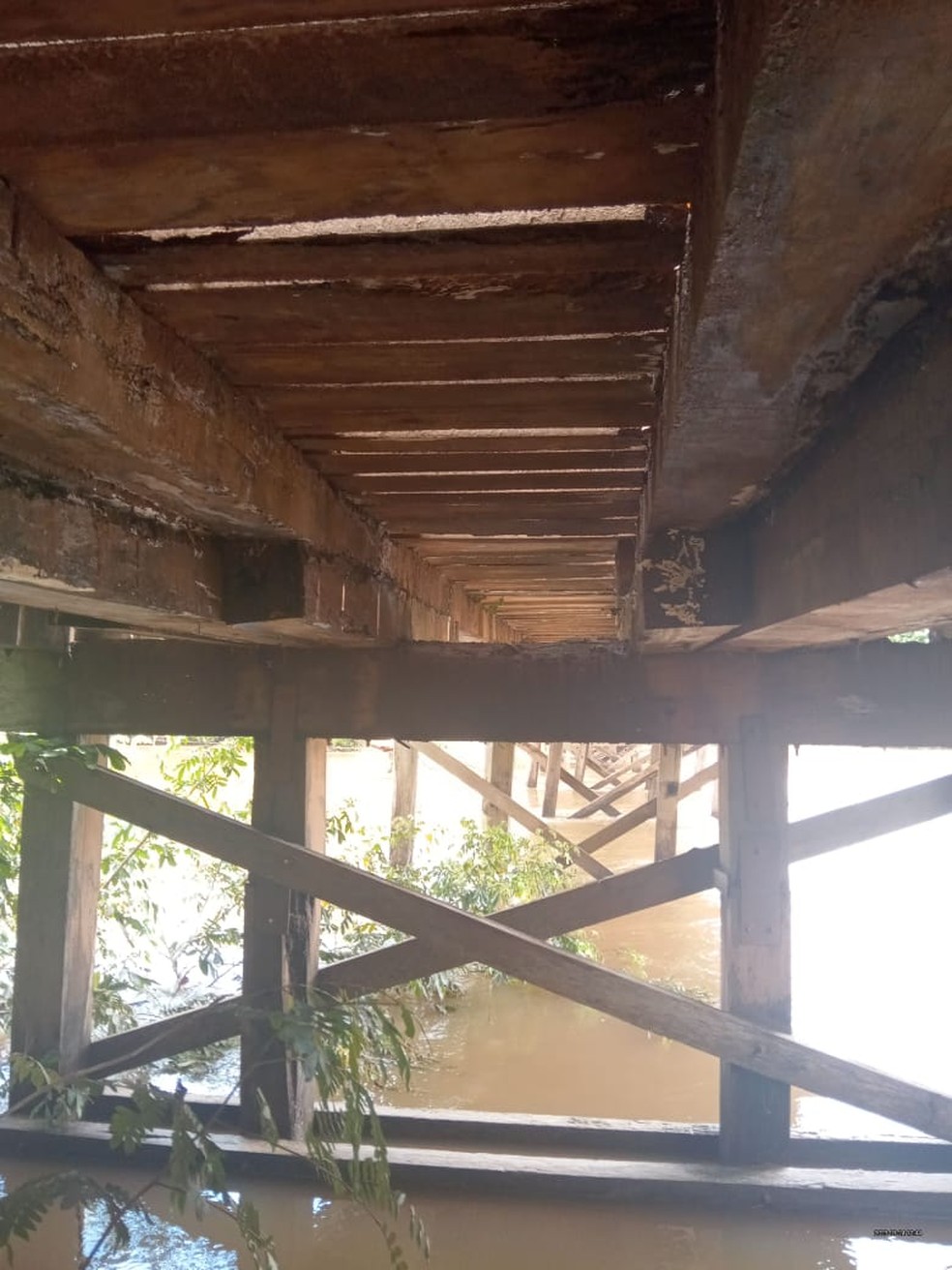 Ponte no Distrito de Boa Esperança (RO). — Foto: Reprodução