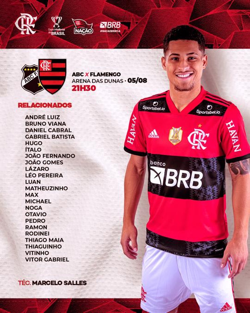 Relacionados Flamengo — Foto: Reprodução