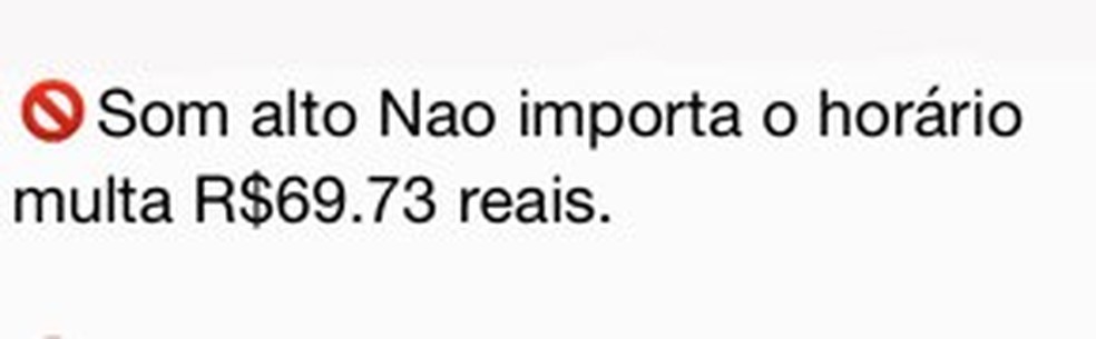 Mensagem sobre multas que circula nas redes (Foto: Reprodução)
