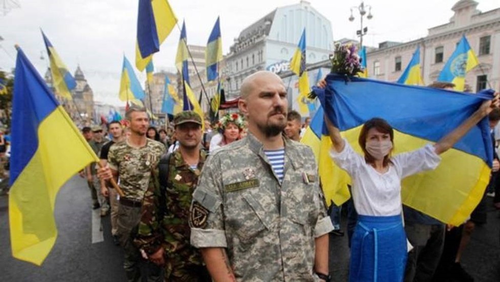 A Rússia está preocupada com ascensão do nacionalismo na Ucrânia — Foto: Getty Images