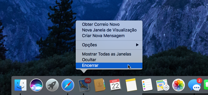 Encerrando um aplicativo na dock do macOS (Foto: Reprodução/Edivaldo Brito)