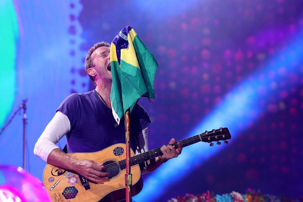 Show do Coldplay em São Paulo, em 2017 — Foto: Celso Tavares / G1