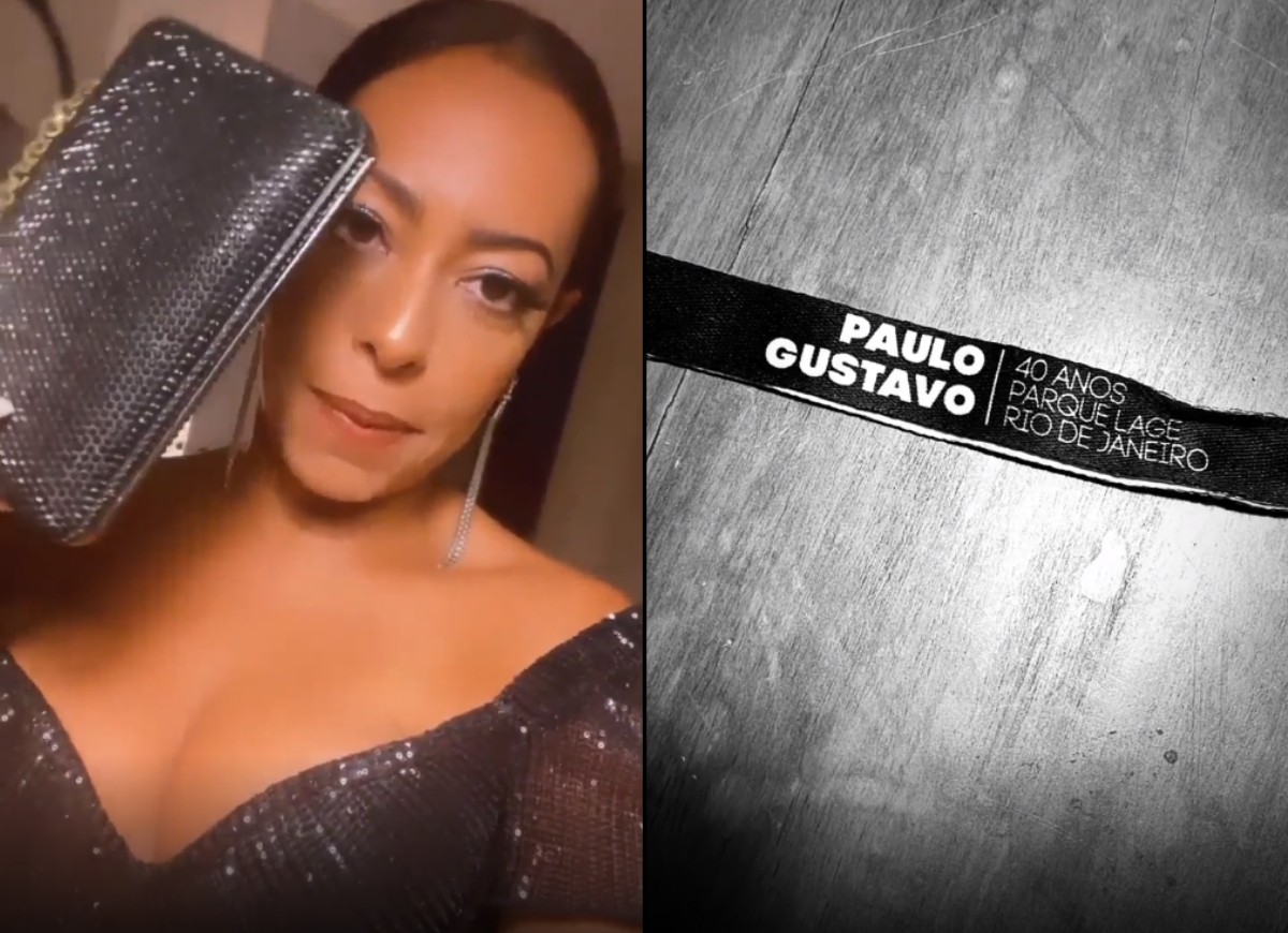 Samantha Schmutz encontra pulseira de festa de Paulo Gustavo (Foto: Reprodução/Instagram)