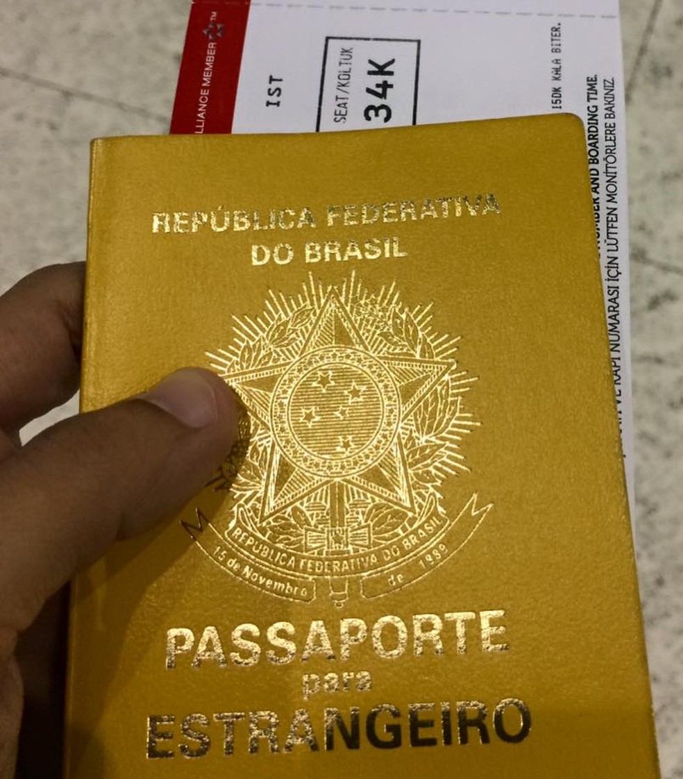 Passaporte de Maha: documento é emitido pelo Brasil em casos de emergências (Foto: Maha Mamo/Arquivo pessoal)