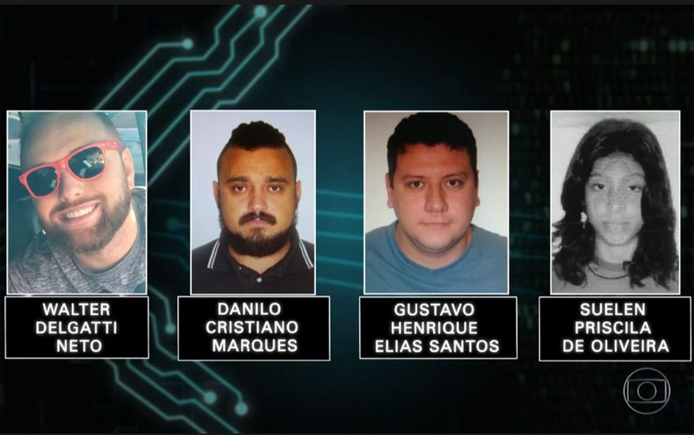 4 foram presos suspeitos de violar privacidade de autoridadades — Foto: Reprodução/TV Globo