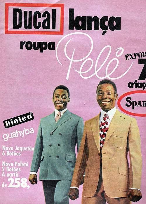 Pelé em anúncio de ternos (Foto: reprodução)