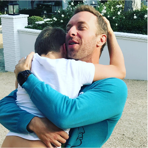 A reunião de Chris Martin com seu filho de 10 anos (Foto: Instagram)