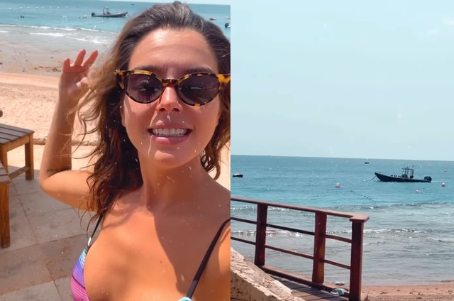 Giovanna Lancellotti mostra o mar vermelho (Foto: Reprodução Instagram)