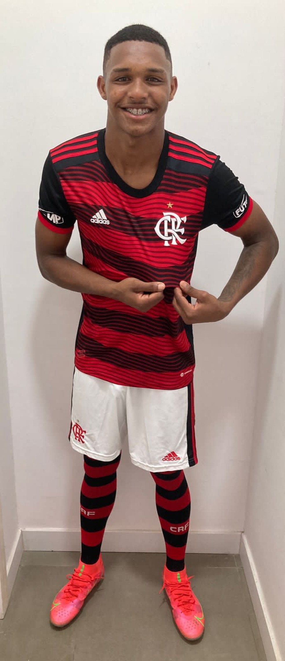 Weverson ao chegar ao Flamengo &mdash; Foto: Divulga&ccedil;&atilde;o/Flamengo
