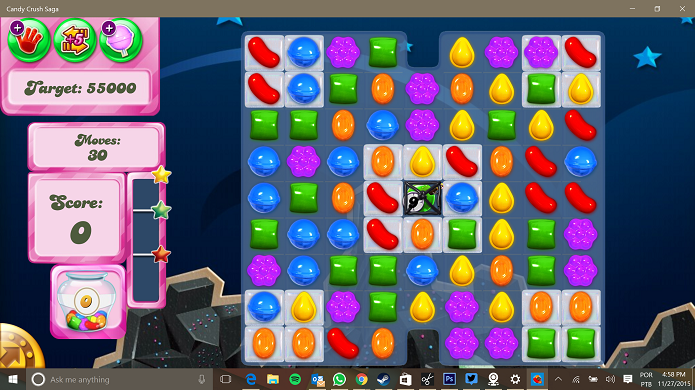 Candy Crush Saga pode ser jogado offline no Windows assim como em celulares (Foto: Reprodução/Elson de Souza)