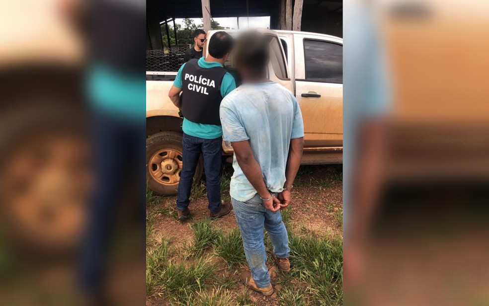 Homem é preso suspeito de agredir mulher em propriedade rural de Doverlândia, em Goiás — Foto: Divulgação/Polícia Civil