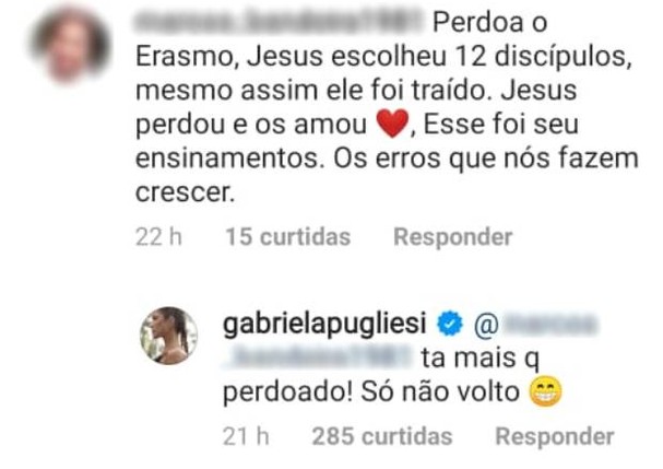 Gabriela Pugliesi diz que perdou o ex-marido, mas que não pretende retomar o casamento (Foto: Reprodução/Instagram)