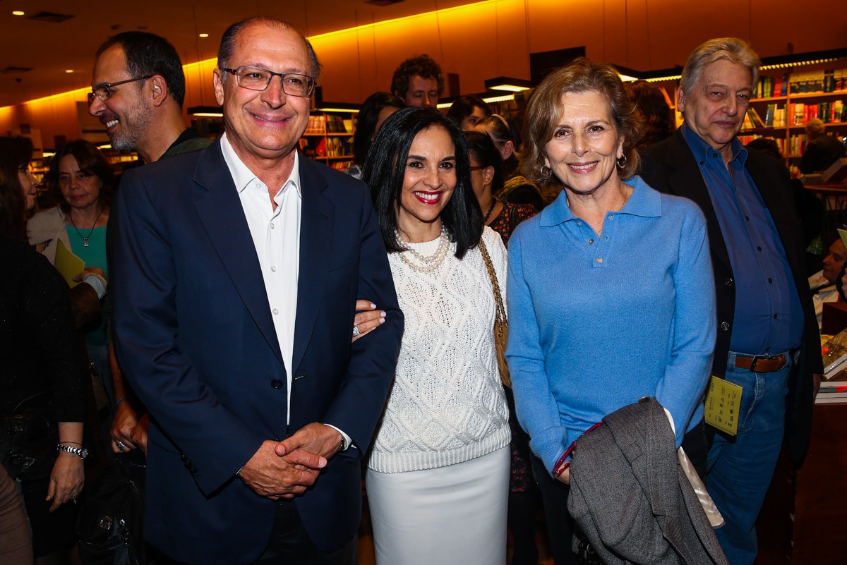 Geraldo Alckmin, Lu Alckmin e Irene Ravache (Foto: Manuela Scarpa/Photo Rio News)