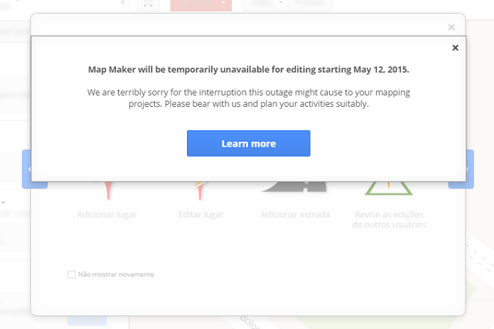 MapMaker vai ser suspenso a partir desta terça (Foto: Reprodução/Aline Jesus)