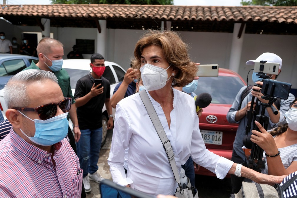 Cristiana Chamorro, da Nicarágua, em 21 de maio de 2021 — Foto: Carlos Herrera/Reuters