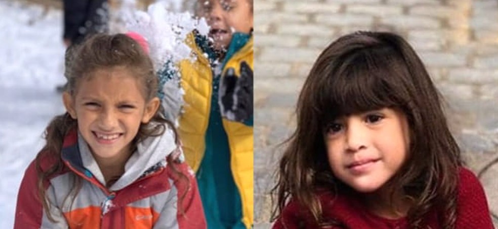 Isadora Bringel e KhÃ¡lida Trabulsi, de 7 e 3 anos de idade, morreram no Chile â€” Foto: DivulgaÃ§Ã£o