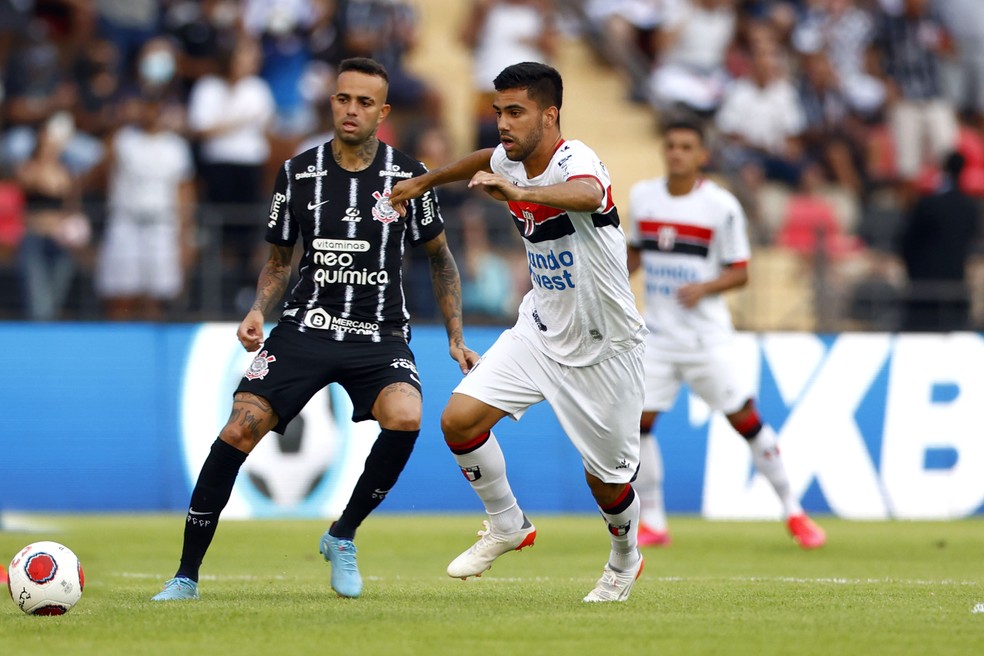 Último jogo de Luan foi contra o Botafogo-SP, pelo Paulistão — Foto: Thiago Calil/AGIF