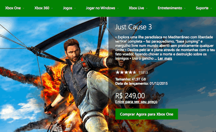 Just Cause 3: faça o download no Xbox One (Foto: Reprodução/Victor Teixeira)