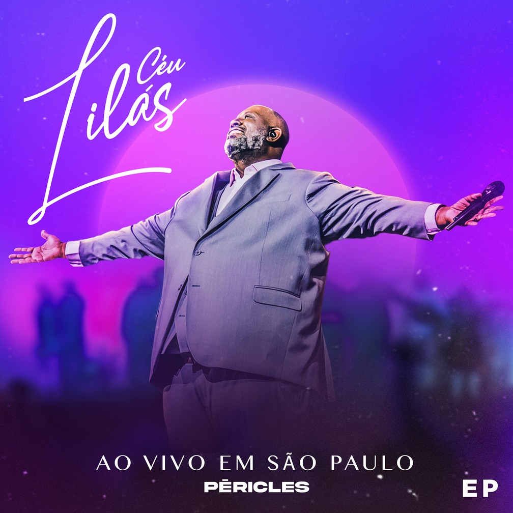 Capa do EP 'Céu lilás – Ao vivo em São Paulo', de Péricles — Foto: Divulgação