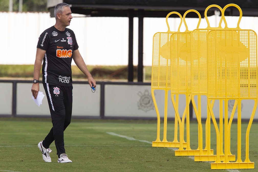 À frente do Corinthians, Tiago Nunes tem pior aproveitamento entre clubes da Série A — Foto: Daniel Augusto Jr/Ag. Corinthians