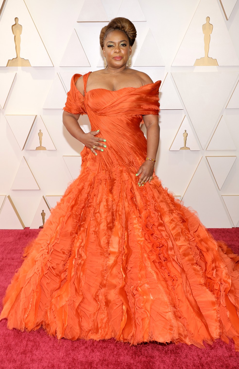Aunjanue Ellis no Oscar 2022 — Foto: Mike Coppola/Getty Images