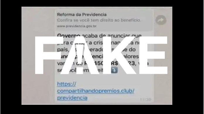 e fake mensagem que fala em saque do fundo previdenciario para ajudar populacao por conta do coronavirus fato ou fake g1
