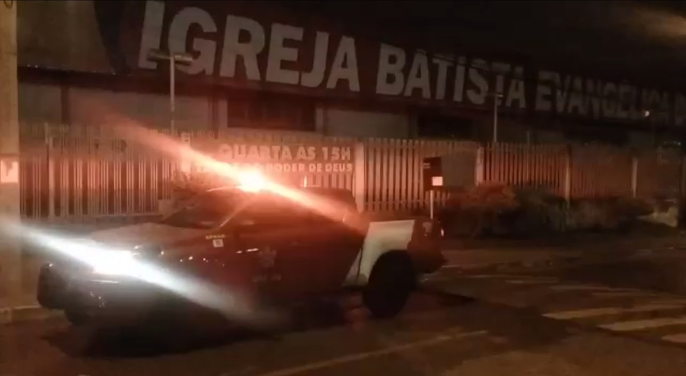 Igreja Batista Evangélica, na ADE de Águas Claras, no DF, registra incêndio durante a madrugada — Foto: Corpo de Bombeiros/ Divulgação