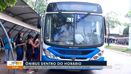 Ônibus do transporte público da Capital circularam dentro do horário nesta segunda-feira