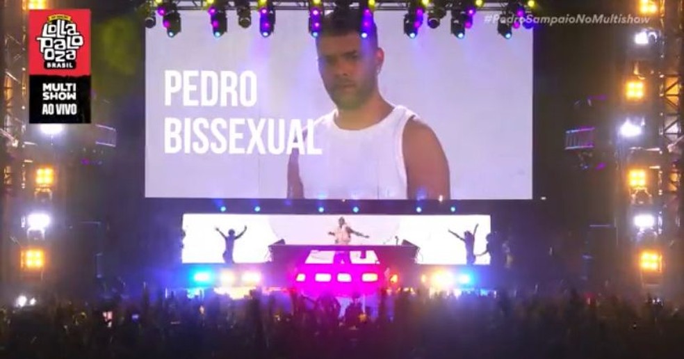 Pedro Sampaio se declara bissexual no Lollapalooza — Foto: Multishow