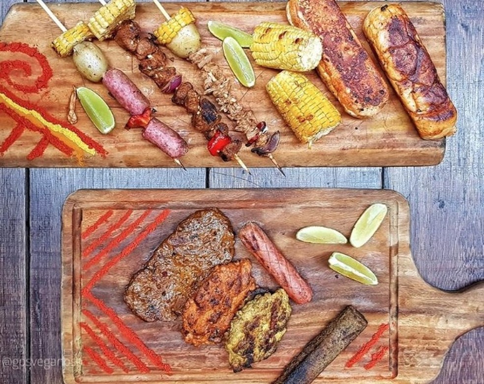 Cardápio do restaurante “A Coruja - Churrasco Vegano”, na Vila Romana. — Foto: Reprodução/Instagram 