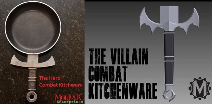 Combat Kitchenware foi criado para voc? se sentir um her?i ou vil?o enquanto cozinha (Foto: Divulga??o/Kickstarter)
