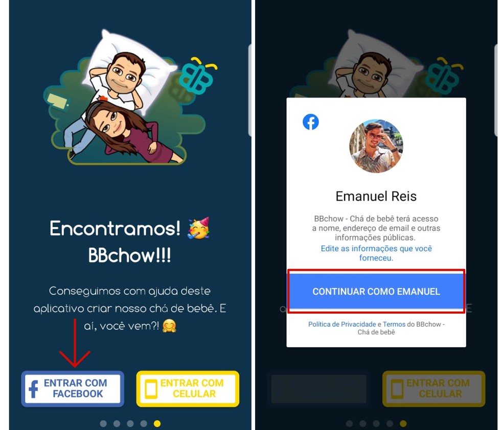 Chá de bebê: lista de enxoval pode ser feita no app BBchow — Foto: Reprodução/Emanuel Reis