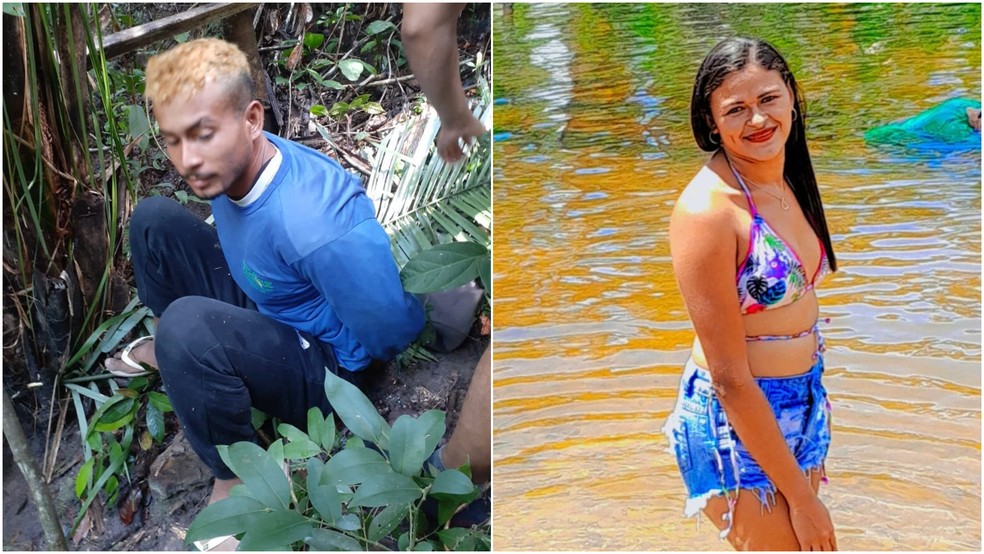 'Budika' foi preso por suspeita de matar a ex-companheira, Tainara Botelho — Foto: Montagem/g1 MA