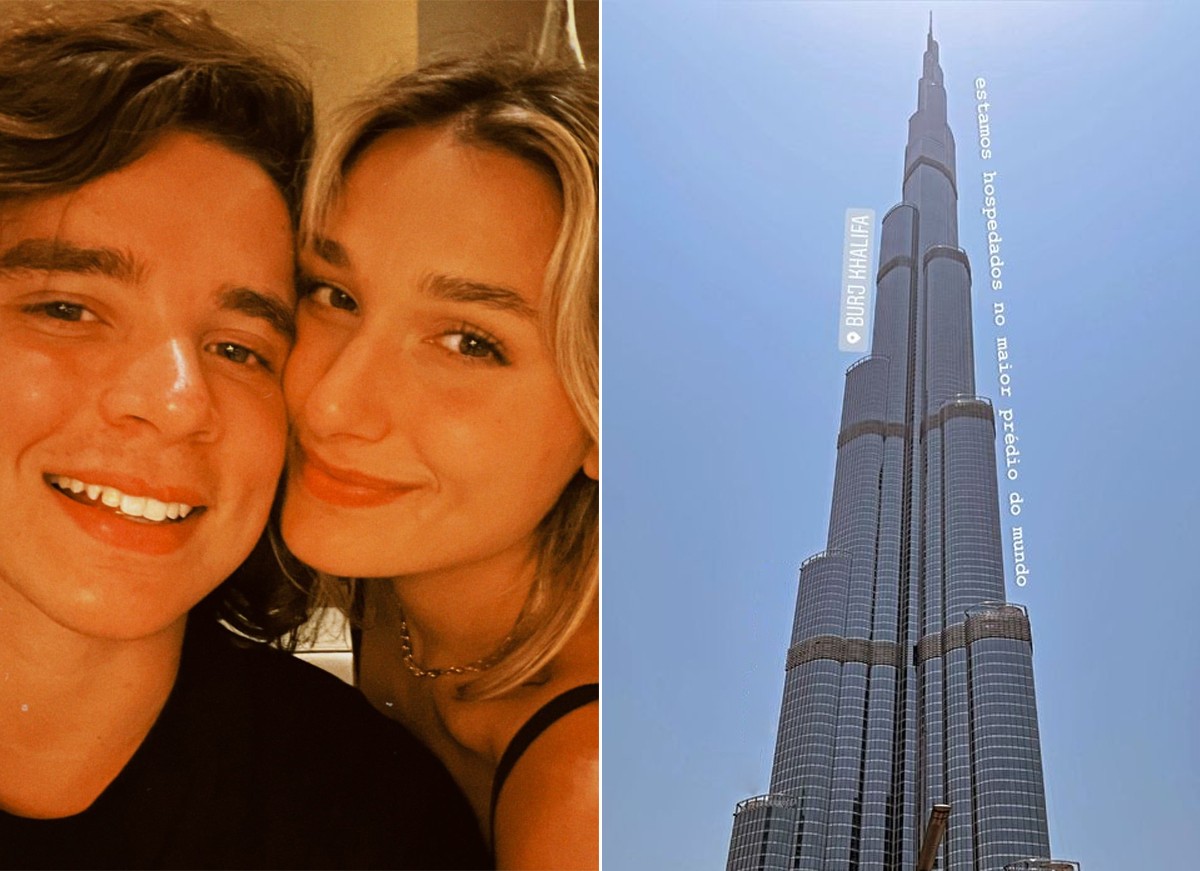Sasha e João Figueiredo estão hospedados no prédio mais alto do mundo, o Burj Khalifa, que fica em Dubai (Foto: Reprodução / Instagram)