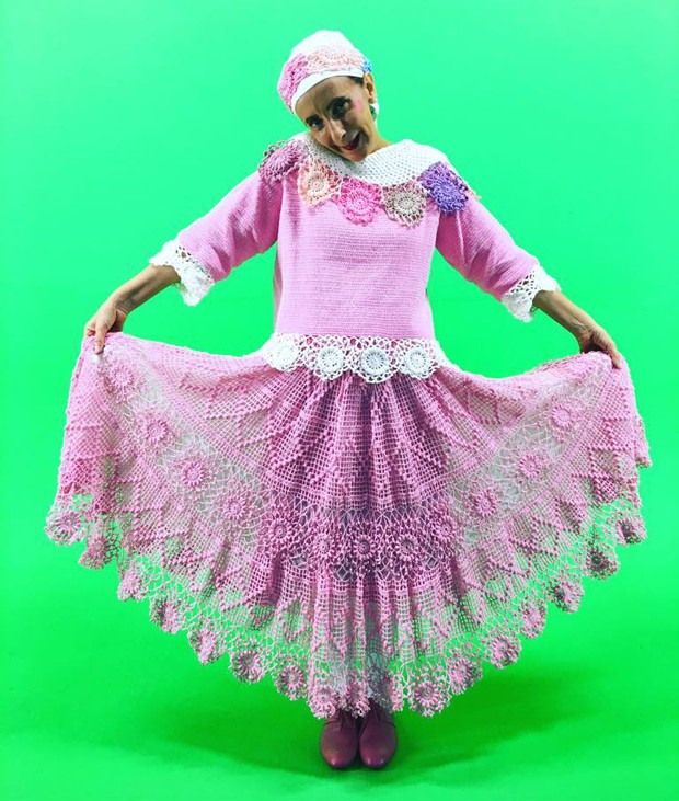 Gorete Milagres caracterizada com sua personagem Filomena (Foto: Reprodução/Facebook) Gorete Milagres caracterizada com sua personagem Filomena (Foto: Reprodução/Facebook)