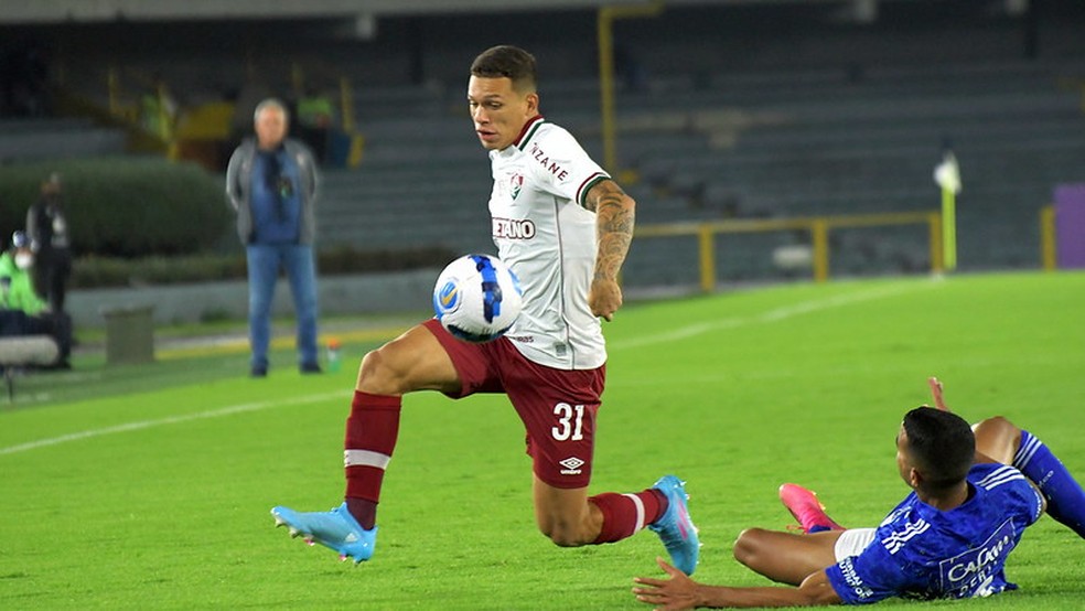 Calegari em ação pela Libertadores — Foto: Mailson Santana / Fluminense FC