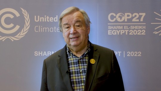COP27 deu sinal político, mas não tira planeta da “sala de emergência”, diz secretário geral da ONU
