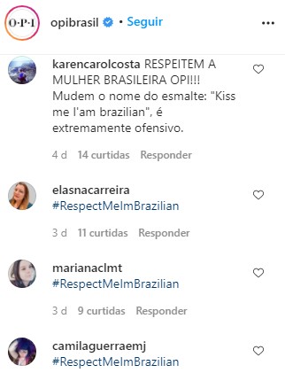 Brasileiras lançam hashtag pedindo respeito  (Foto: Reprodução: Instagram)