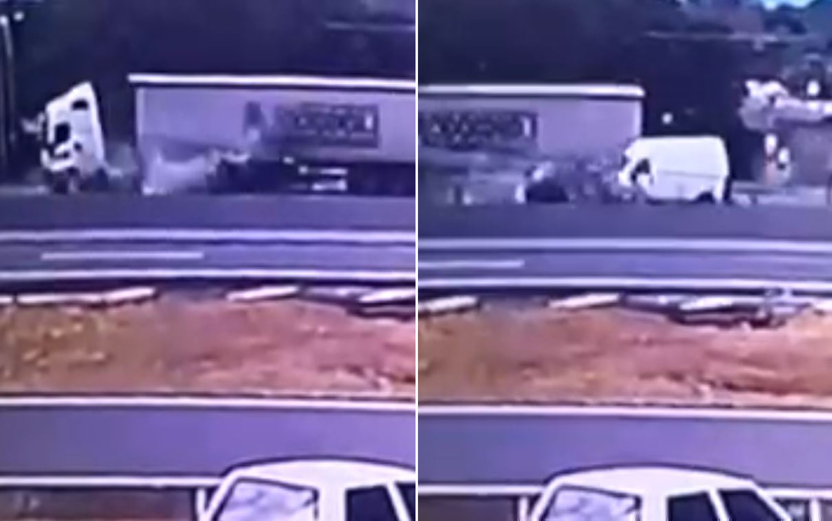 Vídeo mostra carro na contramão que bateu em caminhão e van na Rodovia Anhanguera em Ribeirão Preto, SP