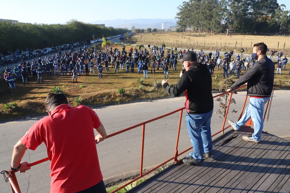 Trabalhadores da Gerdau cobram medidas relacionadas a Covid-19 &mdash; Foto: Divulga&ccedil;&atilde;o/Sindicado dos Metal&uacute;rgicos