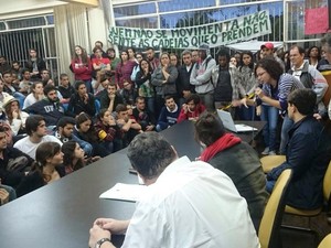 UFJF Manifestação alunos (Foto: Elias Arruda/Arquivo Pessoal)