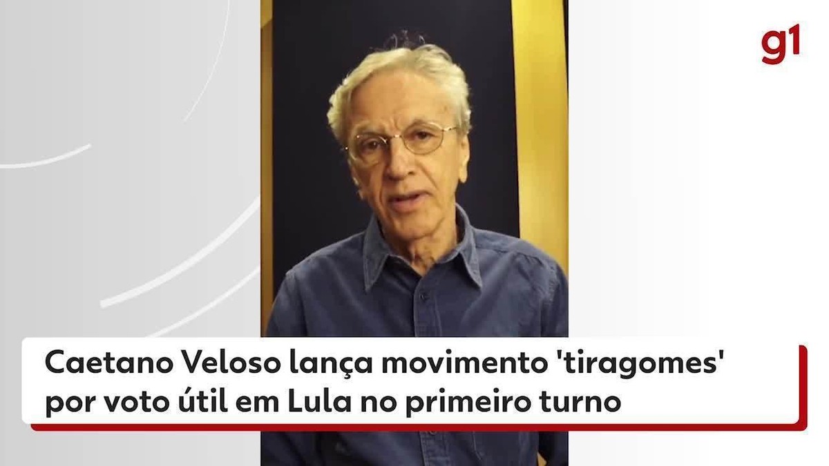 Caetano Veloso lança movimento 'tiragomes' por voto útil em Lula no primeiro turno