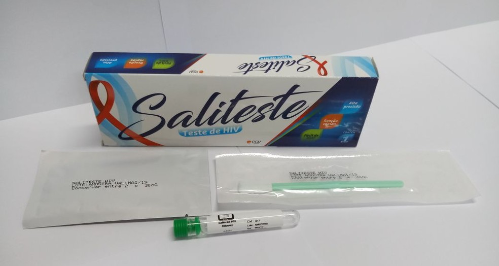 Saliteste também usa amostra de saliva  (Foto: Ebram Produtos Laboratoriais/Divulgação)
