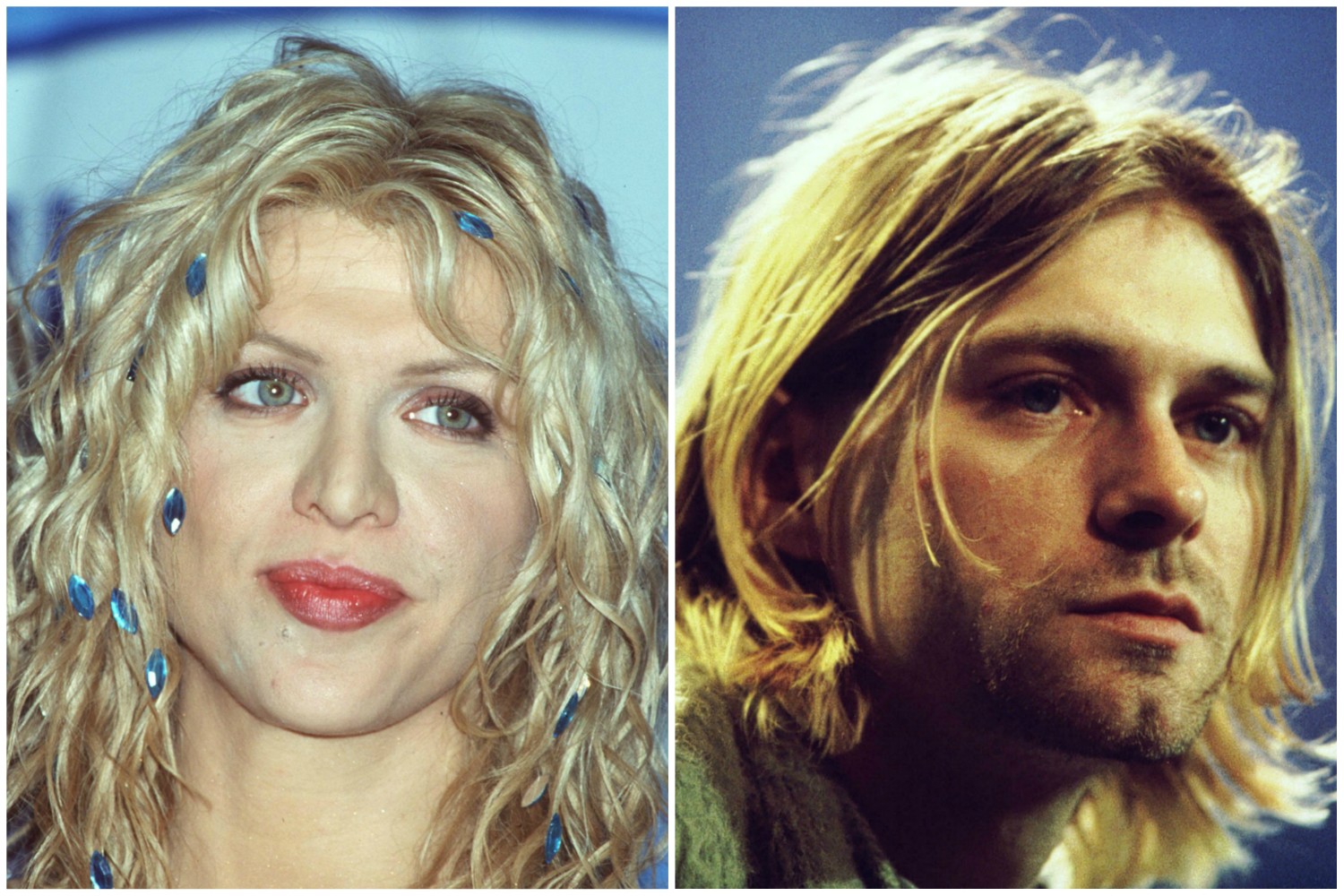 Courtney Love e Kurt Cobain nos anos 1990. (Foto: Getty Images)