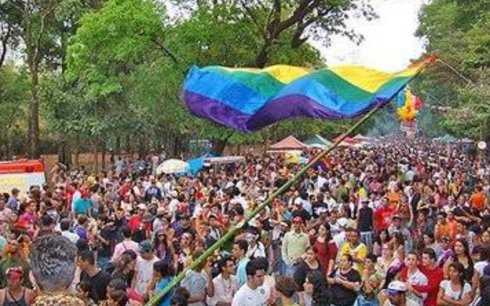Parada do orgulho LGBT em Goiânia, Goiás — Foto: Divulgação/Fórum de Transexuais de Goiás